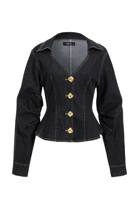 Micas Denim Metallic Button Outerwear